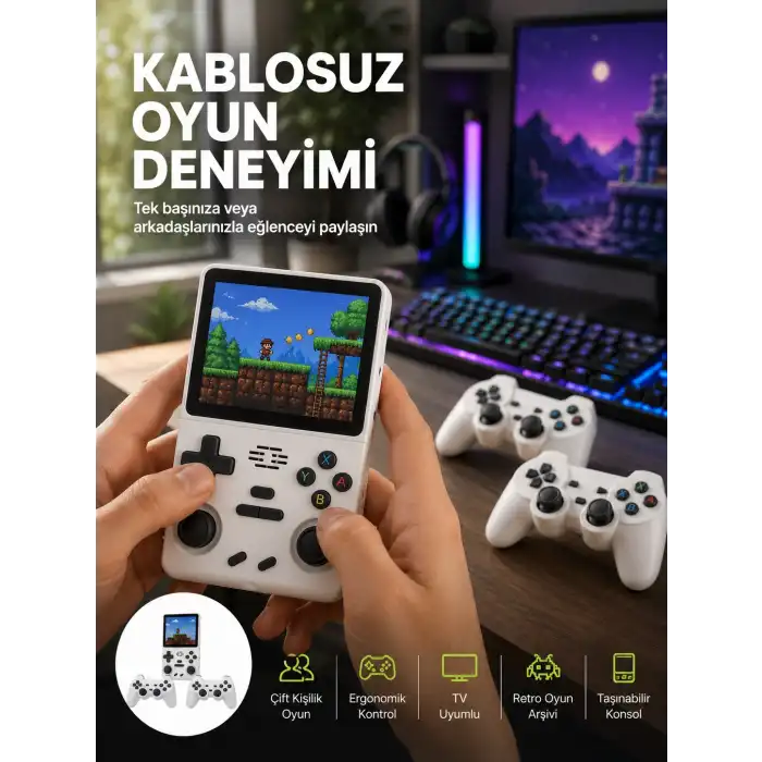 HDMI Destekli Kablosuz Oyun Konsolu 10.000 Oyun Yeni Nesil