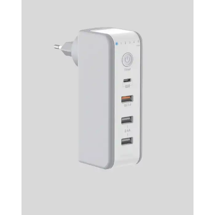 Hızlı Şarj Destekli Zaman Ayarlı USB Şarj Adaptörü