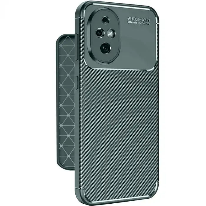 Honor 200 Kılıf Auto Focus Karbon Kapak - Koyu Yeşil
