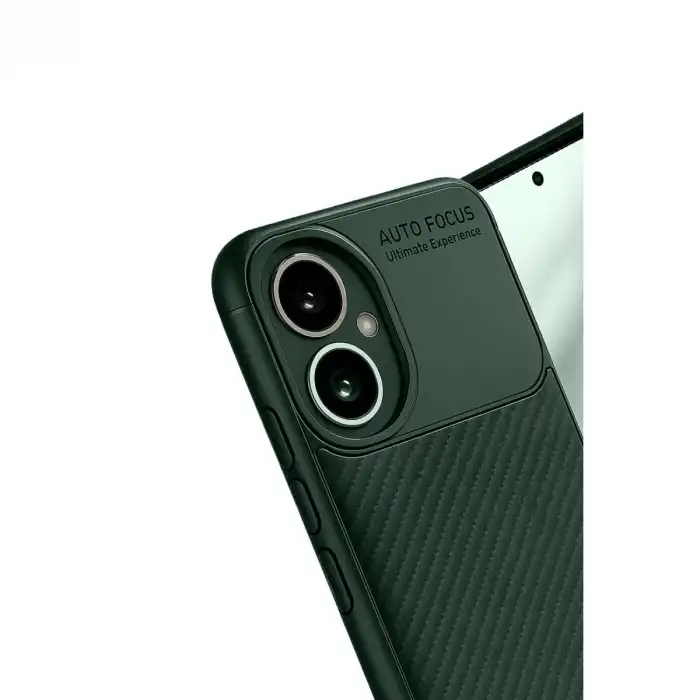 Honor 400 Kılıf Auto Focus Karbon Kapak - Koyu Yeşil