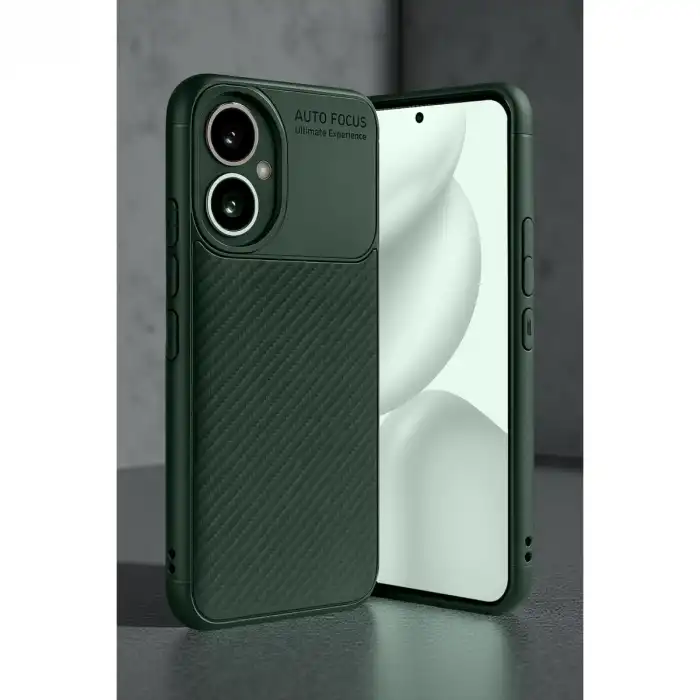 Honor 400 Kılıf Auto Focus Karbon Kapak - Koyu Yeşil