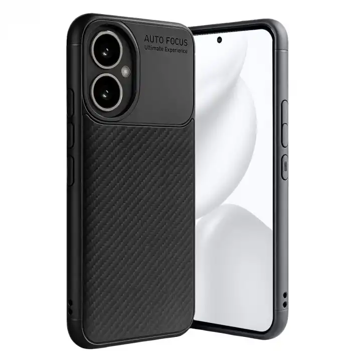 Honor 400 Kılıf Auto Focus Karbon Kapak - Siyah