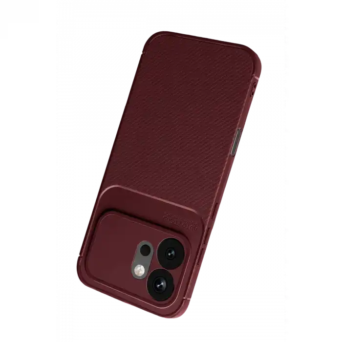 Huawei Honor 600 Auto Focus Karbon Kapak - Bordo