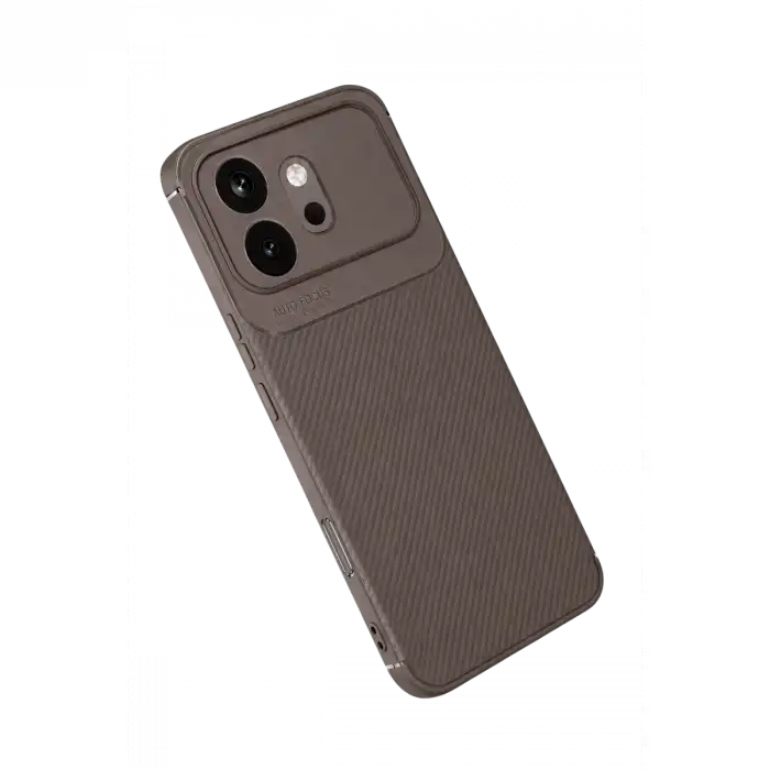 Huawei Honor 600 Auto Focus Karbon Kapak - Gri