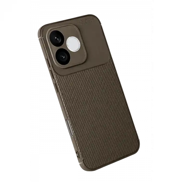 Huawei Honor 600 Lite Auto Focus Karbon Kapak - Kahverengi