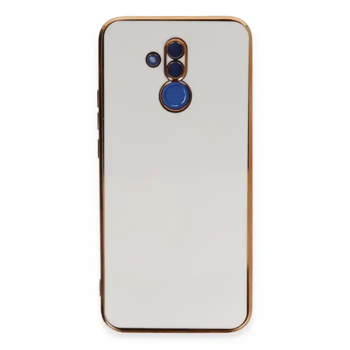 Huawei Mate 20 Lite Kılıf Volet Silikon - Beyaz