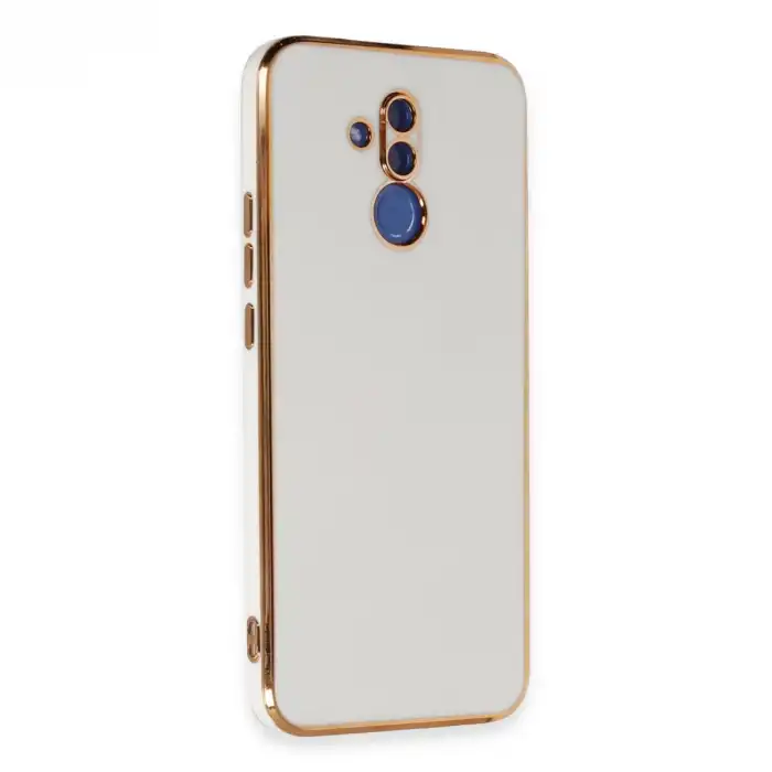 Huawei Mate 20 Lite Kılıf Volet Silikon - Beyaz