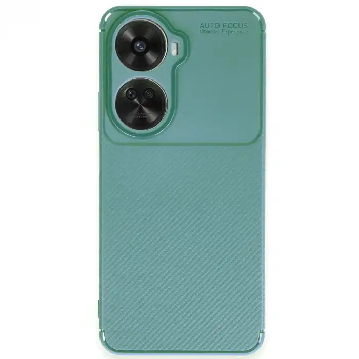 Huawei Nova 12 Se Kılıf Auto Focus Karbon Kapak - Koyu Yeşil