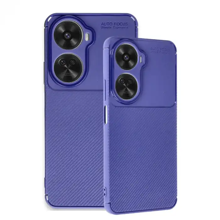 Huawei Nova 12 Se Kılıf Auto Focus Karbon Kapak - Lacivert