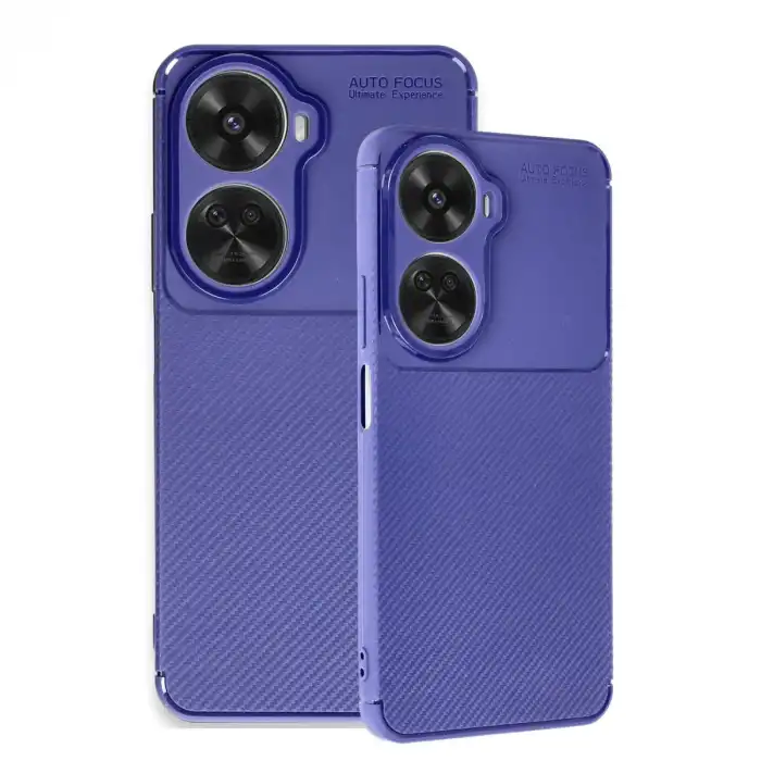 Huawei Nova 12 Se Kılıf Auto Focus Karbon Kapak - Lacivert