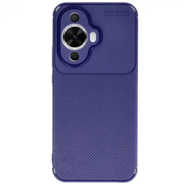 Huawei Nova 12s Kılıf Auto Focus Karbon Kapak - Lacivert
