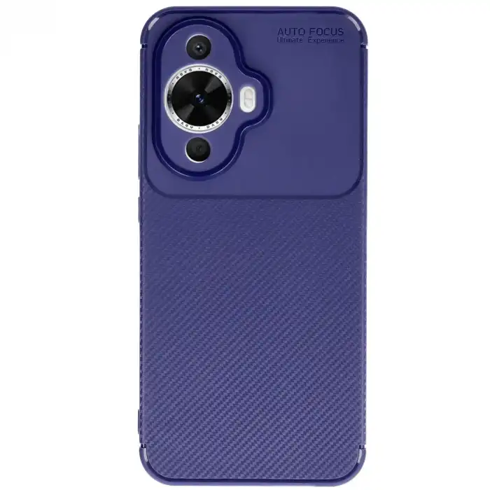 Huawei Nova 12s Kılıf Auto Focus Karbon Kapak - Lacivert