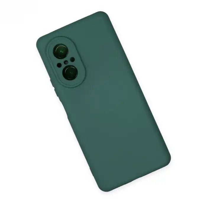 Huawei Nova 9 Se Kılıf Nano İçi Kadife Silikon - Koyu Yeşil