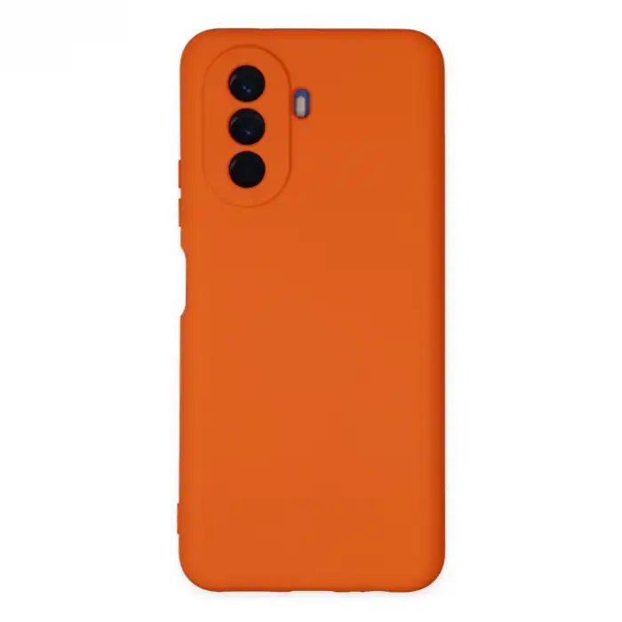 Huawei Nova Y70 Kılıf Nano İçi Kadife Silikon - Turuncu