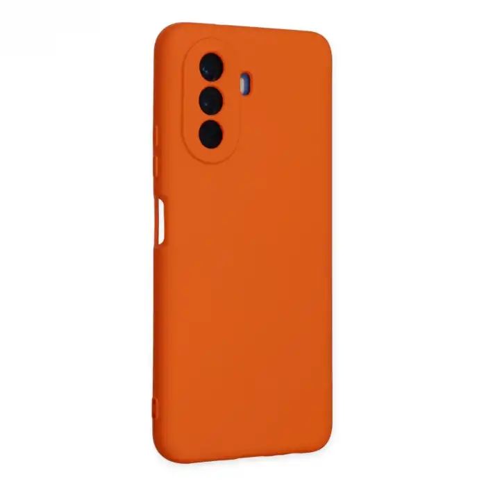 Huawei Nova Y70 Kılıf Nano İçi Kadife Silikon - Turuncu