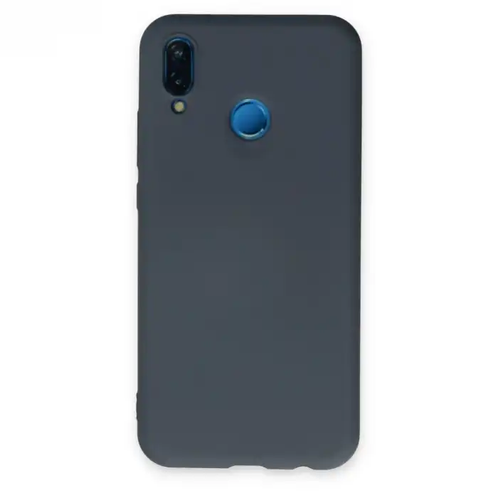 Huawei P20 Lite Kılıf Nano İçi Kadife Silikon - Gri