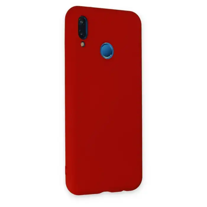 Huawei P20 Lite Kılıf Nano İçi Kadife Silikon - Kırmızı