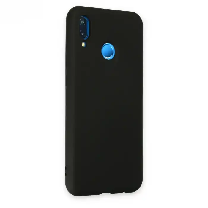 Huawei P20 Lite Kılıf Nano İçi Kadife Silikon - Siyah