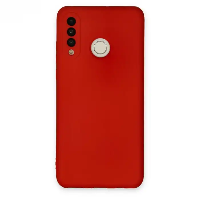 Huawei P30 Lite Kılıf Nano İçi Kadife Silikon - Kırmızı