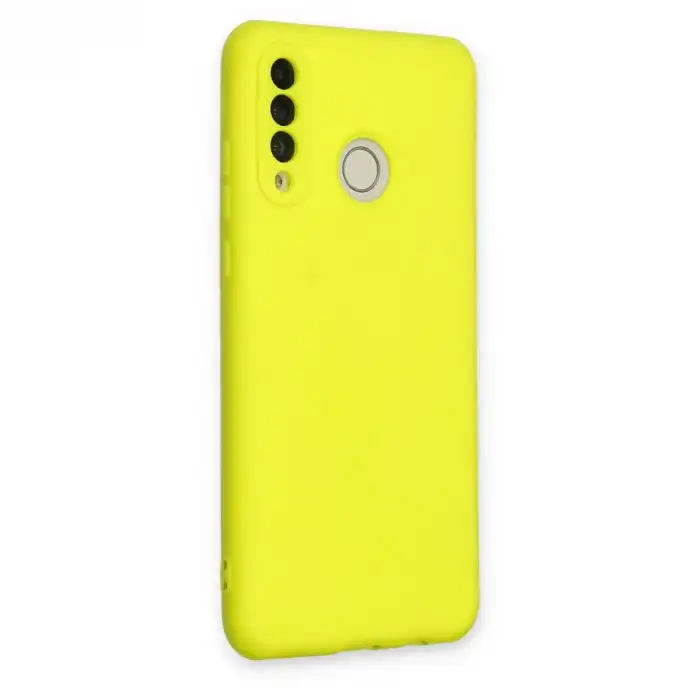 Huawei P30 Lite Kılıf Nano İçi Kadife Silikon - Sarı