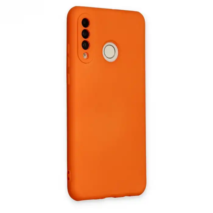 Huawei P30 Lite Kılıf Nano İçi Kadife Silikon - Turuncu