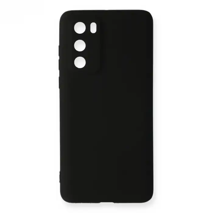 Huawei P40 Kılıf First Silikon - Siyah