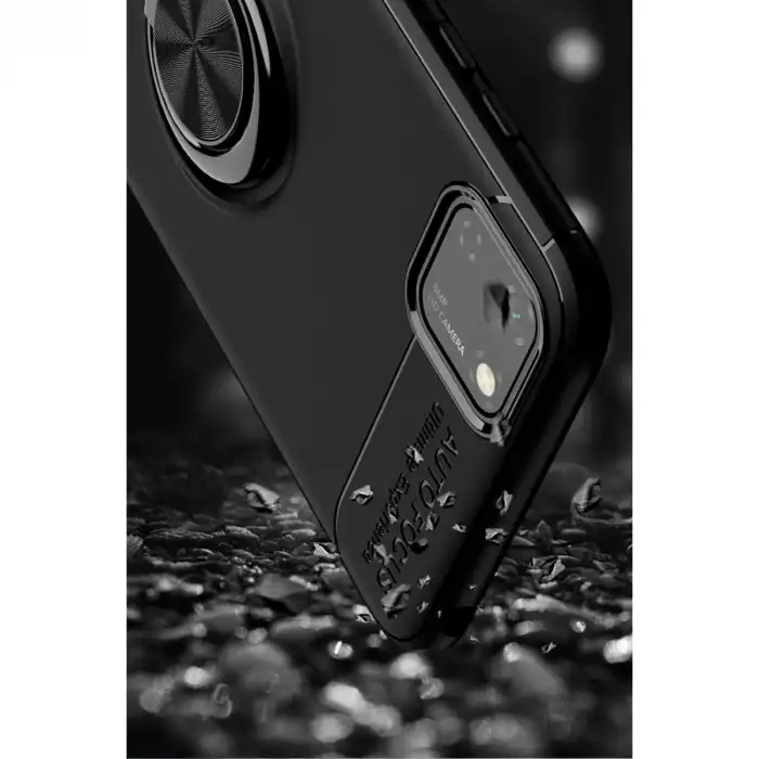 Huawei Y5p Kılıf Range Yüzüklü Silikon - Kırmızı