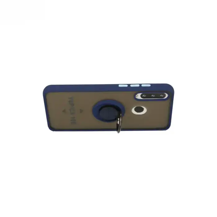 Huawei Y6p Kılıf Montreal Yüzüklü Silikon Kapak - Lacivert