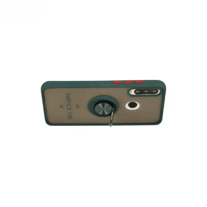 Huawei Y6p Kılıf Montreal Yüzüklü Silikon Kapak - Yeşil