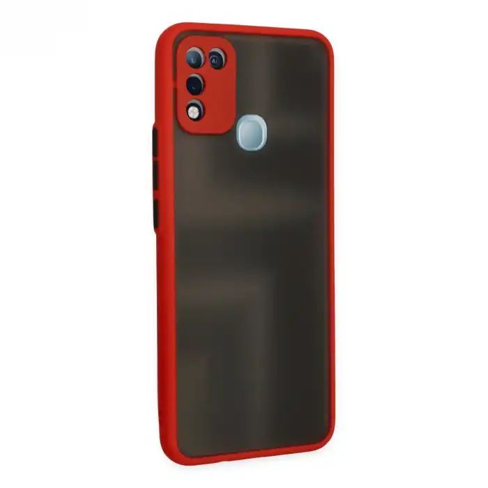 İnfinix Hot 10 Play Kılıf Montreal Silikon Kapak - Kırmızı