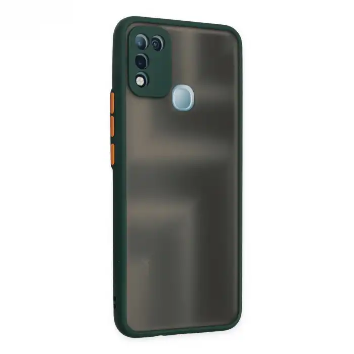 İnfinix Hot 10 Play Kılıf Montreal Silikon Kapak - Yeşil