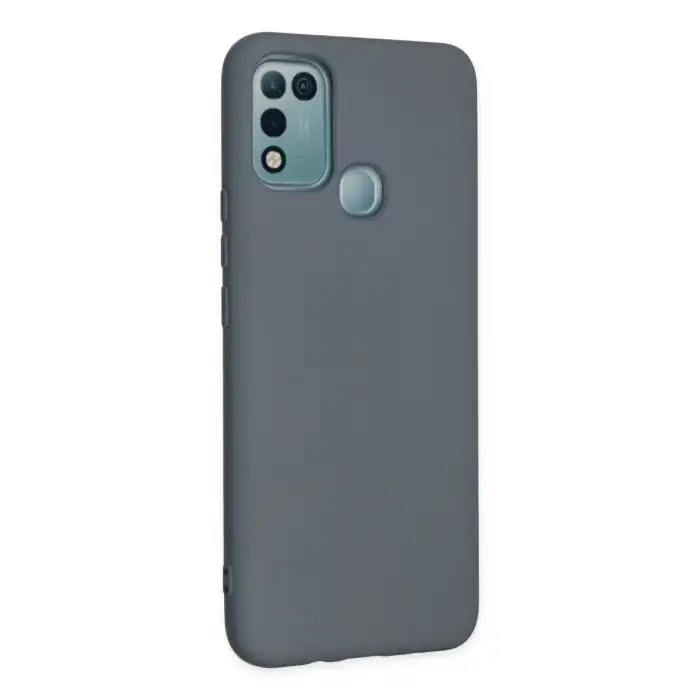 İnfinix Hot 10 Play Kılıf Nano İçi Kadife Silikon - Gri
