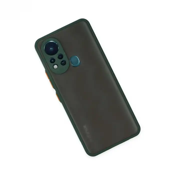 İnfinix Hot 11s Kılıf Montreal Silikon Kapak - Yeşil