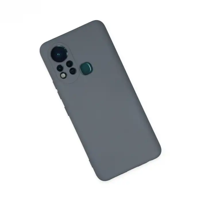 İnfinix Hot 11s Kılıf Nano İçi Kadife Silikon - Gri
