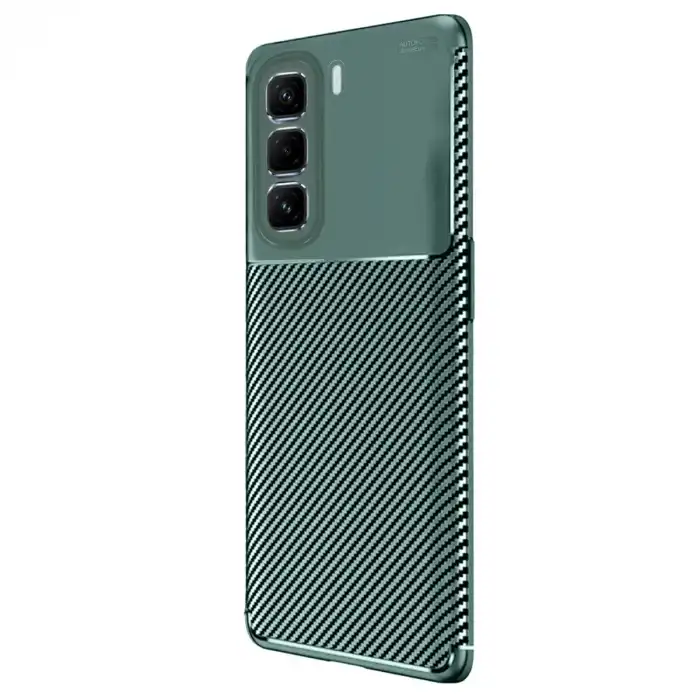 İnfinix Hot 50 Pro Plus 4g Auto Focus Karbon Kapak - Koyu Yeşil