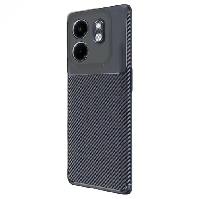 İnfinix Smart 9 Kılıf Auto Focus Karbon Kapak - Lacivert