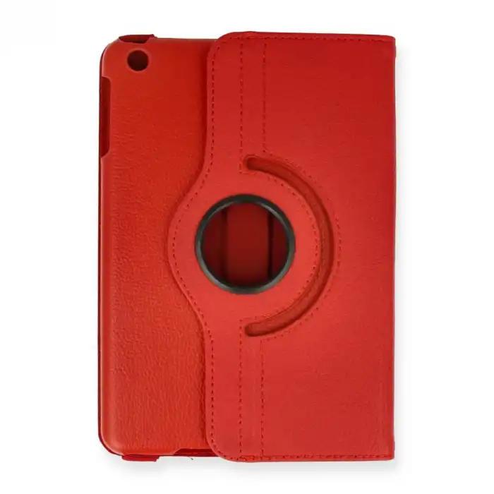 İpad Mini 1 Kılıf 360 Tablet Deri Kılıf - Kırmızı