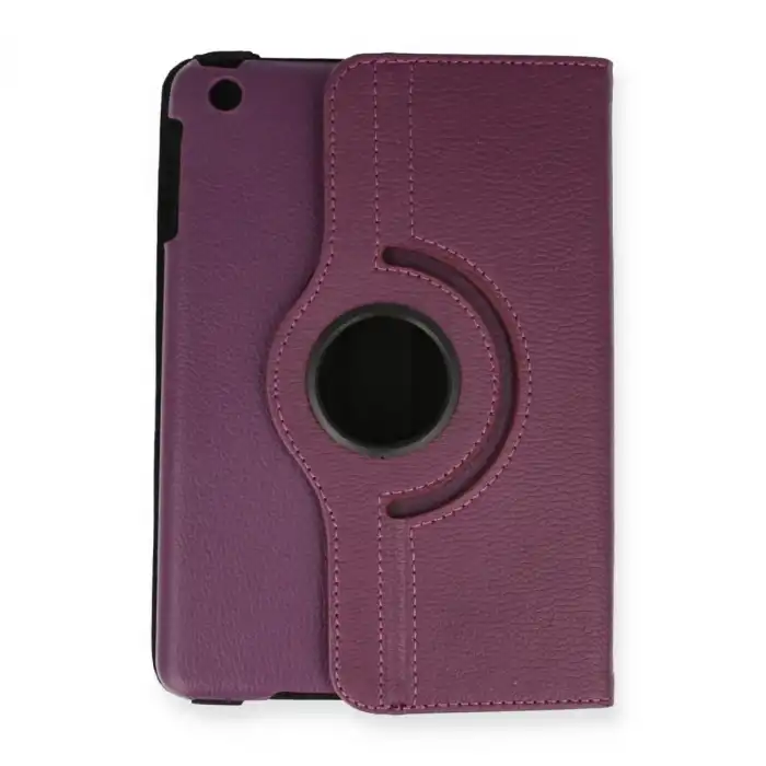 İpad Mini 1 Kılıf 360 Tablet Deri Kılıf - Mürdüm