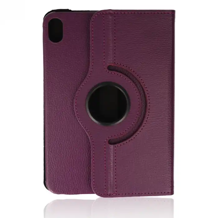 İpad Mini 6 Kılıf 360 Tablet Deri Kılıf - Mürdüm