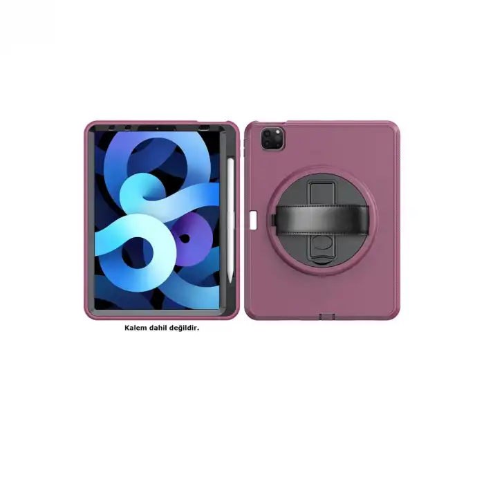 İpad Pro 11 (2018) Kılıf Hand Strap Tablet Kılıfı - Mürdüm