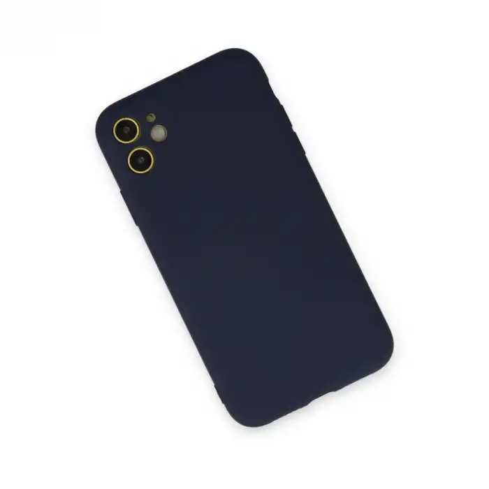 İphone 11 Kılıf Nano İçi Kadife Silikon - Lacivert