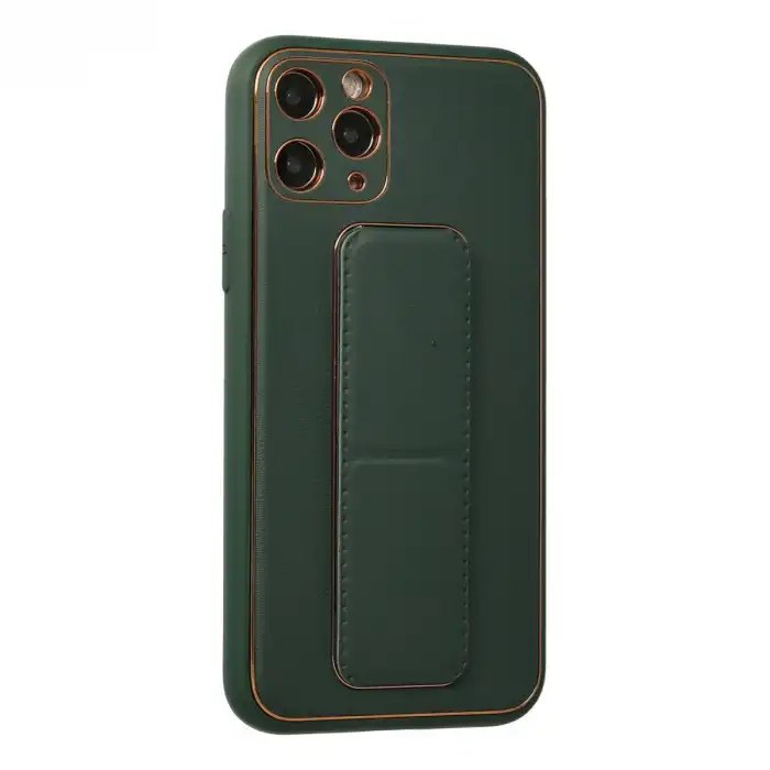 İphone 11 Pro Kılıf Coco Deri Standlı Kapak - Yeşil