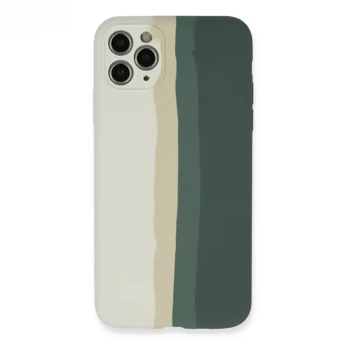 İphone 11 Pro Kılıf Ebruli Lansman Silikon - Beyaz-gri