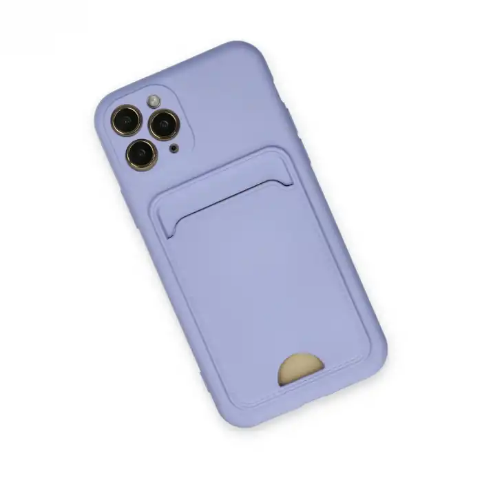 İphone 11 Pro Kılıf Kelvin Kartvizitli Silikon - Lila