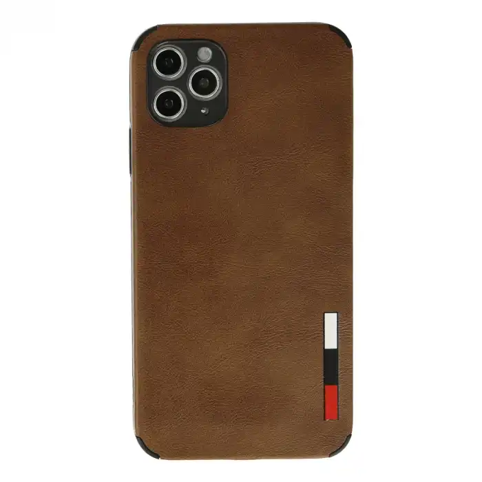 İphone 11 Pro Max Kılıf Loop Deri Silikon - Kahverengi