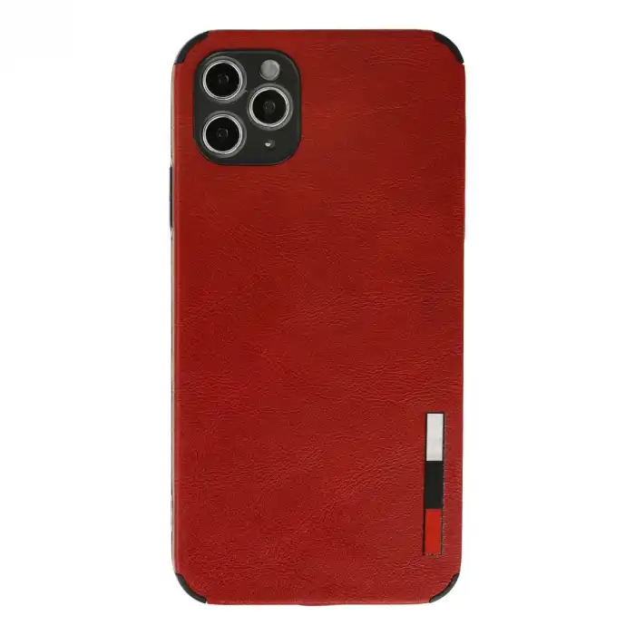 İphone 11 Pro Max Kılıf Loop Deri Silikon - Kırmızı
