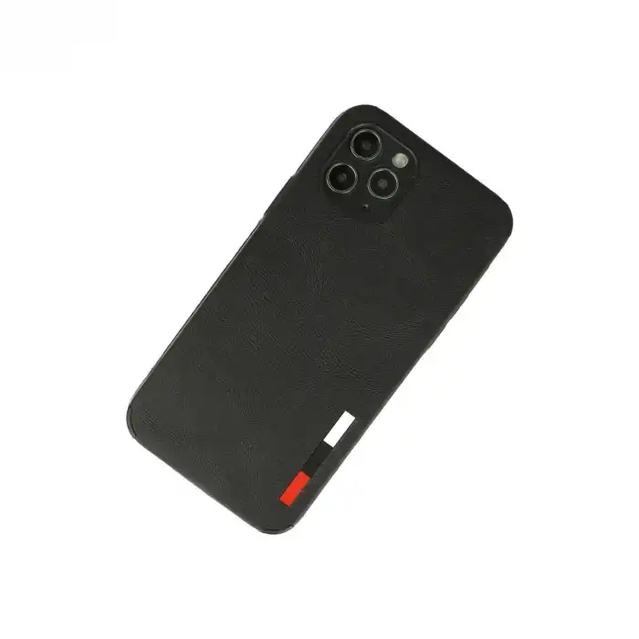 İphone 11 Pro Max Kılıf Loop Deri Silikon - Siyah