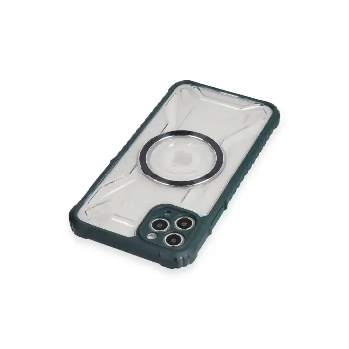 İphone 11 Pro Max Kılıf Prag Magneticsafe Kapak - Koyu Yeşil