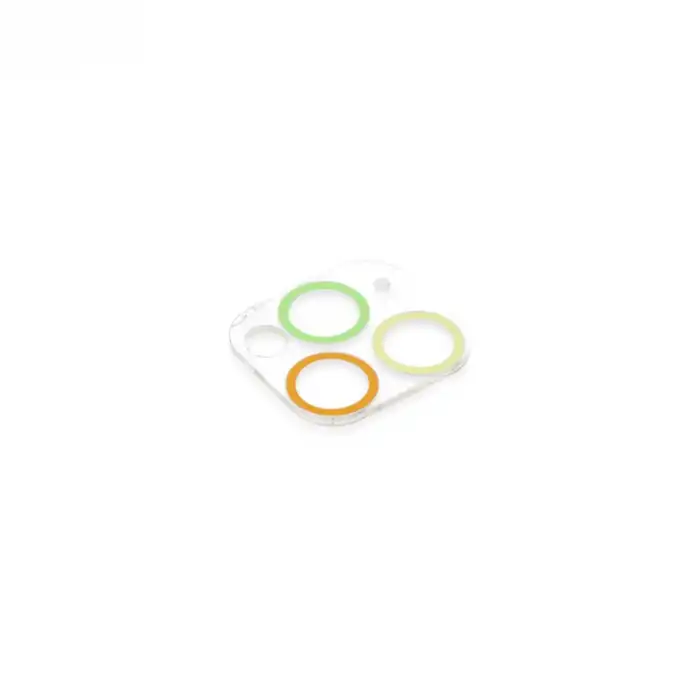 İphone 11 Pro Renkli Kamera Lens Koruma Cam - Sarı-turuncu