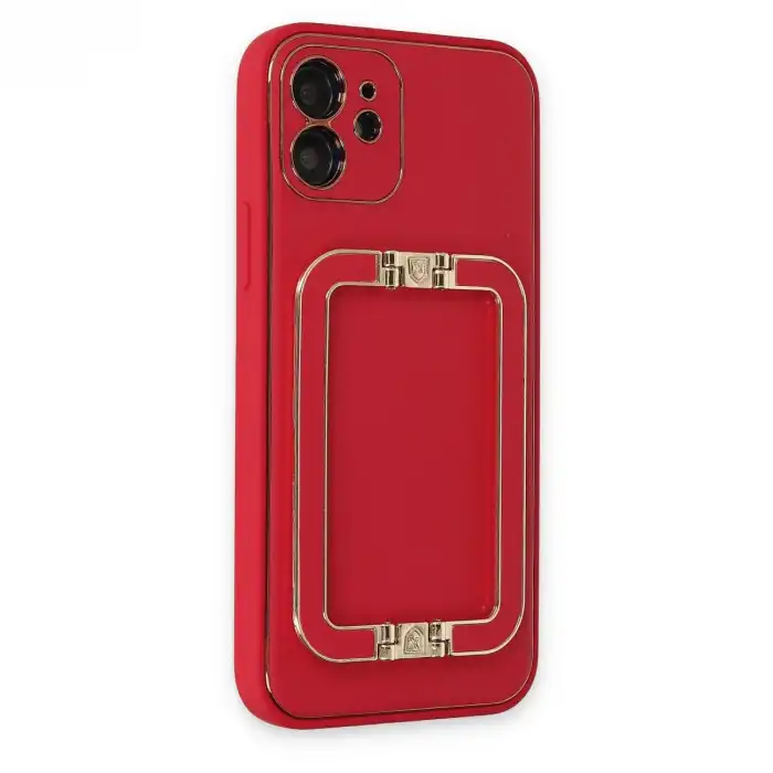 İphone 12 Kılıf Coco Elit Kapak - Kırmızı